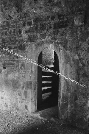 QUINN ABBEY  STAIRS IN 9FT THICK WALL OF CASTLE